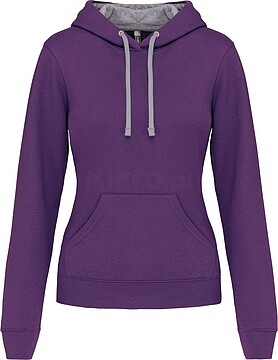 Sweatshirt de senhora com capuz em contraste K465