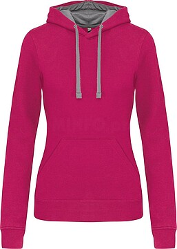 Sweatshirt de senhora com capuz em contraste K465