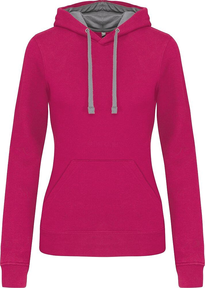 Sweatshirt de senhora com capuz em contraste K465