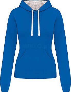 Sweatshirt de senhora com capuz em contraste K465