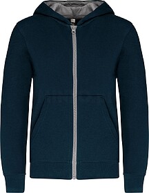 K486 Sweatshirt de criança com capuz e fecho tam: 12/14 yea...