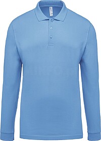 K256C Polo piqué de homem de manga comprida tam: L cor: Sky...
