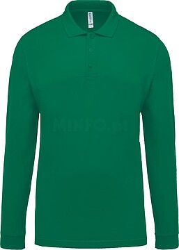 Polo piqué de homem de manga comprida K256