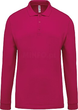 Polo piqué de homem de manga comprida K256