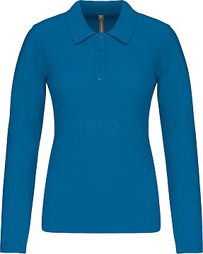 Polo piqué de senhora de manga comprida K257