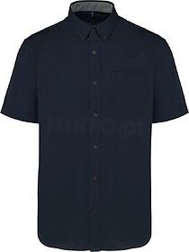 K587 Camisa Ariana de homem de manga curta tam: S cor: Navy ...