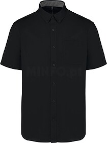 K587 Camisa Ariana de homem de manga curta tam: XS cor: Blac...