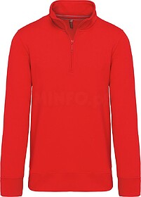 K487 Sweatshirt 1/2 fecho tam: L cor: Red : Kariban Excelent...