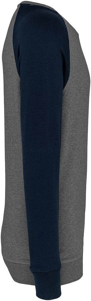 Sweatshirt BIO bicolor de homem com decote redondo e mangas raglan K491