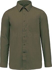 K545C Camisa popeline poliéster/ algodão de tratamento fá...