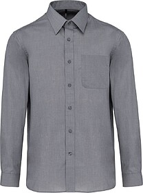 K545C Camisa popeline poliéster/ algodão de tratamento fá...