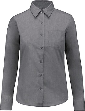 Camisa popeline poliéster/ algodão de tratamento fácil de senhora K549