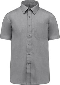K551C Camisa popeline poliéster/ algodão manga curta de tr...