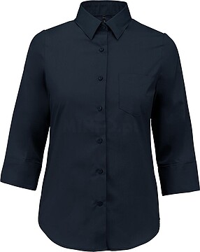 Camisa popeline poliéster/ algodão manga a 3/ 4 de tratamento fácil de senhora K558