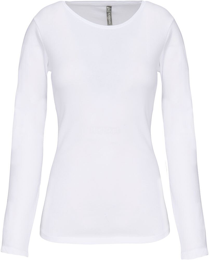 T-shirt de senhora decote redondo de manga comprida K3017