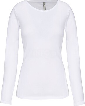 T-shirt de senhora decote redondo de manga comprida K3017