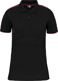 WK271 Polo de senhora com contraste Day To Day de manga curt...