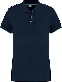WK271 Polo de senhora com contraste Day To Day de manga curt...