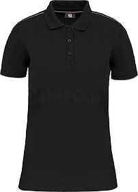 WK271 Polo de senhora com contraste Day To Day de manga curt...