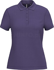 K255C Polo piqué de senhora de manga curta tam: S cor: Purp...