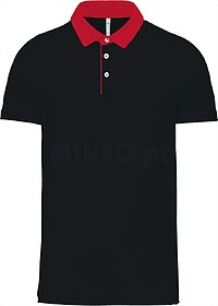 K260 Polo de homem jersey bicolor tam: L cor: Black/ Red : K...