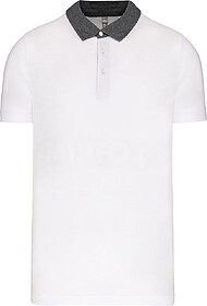 K260 Polo de homem jersey bicolor tam: 3XL cor: White/ Dark ...
