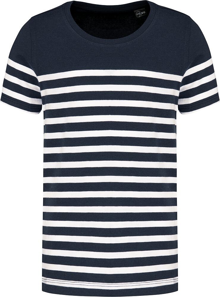 T-shirt estilo marinheiro Bio com decote redondo para criança K3035