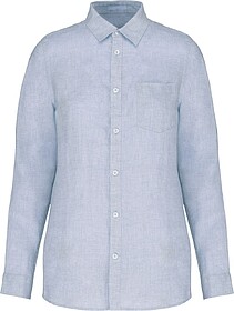SP505 Camisa em linho de senhora tam: M cor: Linen Blue : Sp...