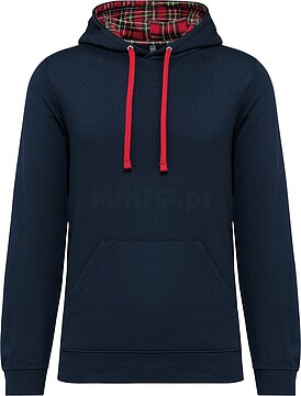 Sweatshirt com capuz em contraste estampado unissexo K4013