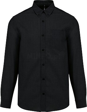 Camisa manga comprida em Oxford de tratamento fácil K533