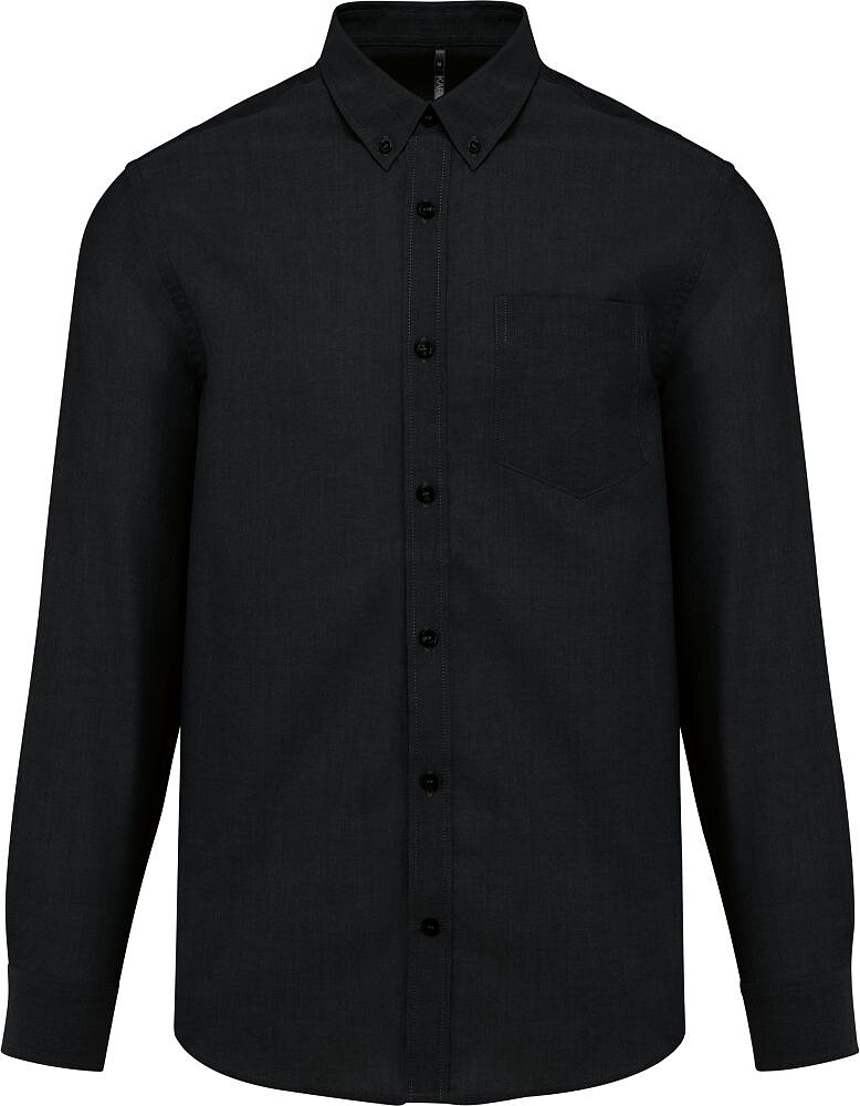 Camisa manga comprida em Oxford de tratamento fácil K533