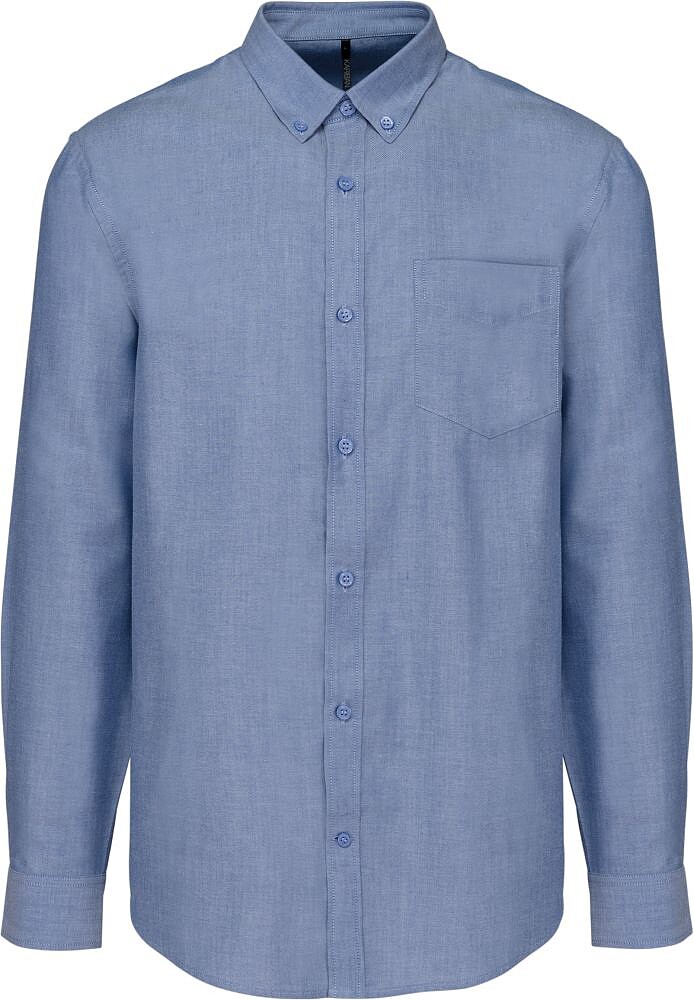 Camisa manga comprida em Oxford de tratamento fácil K533