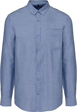 Camisa manga comprida em Oxford de tratamento fácil K533