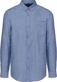 K533C Camisa manga comprida em Oxford de tratamento fácil t...