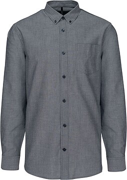 Camisa manga comprida em Oxford de tratamento fácil K533