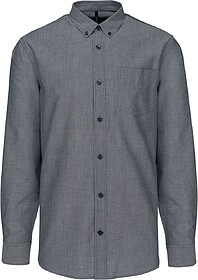 K533C Camisa manga comprida em Oxford de tratamento fácil t...