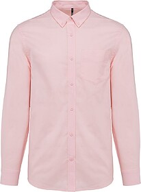 K533C Camisa manga comprida em Oxford de tratamento fácil t...