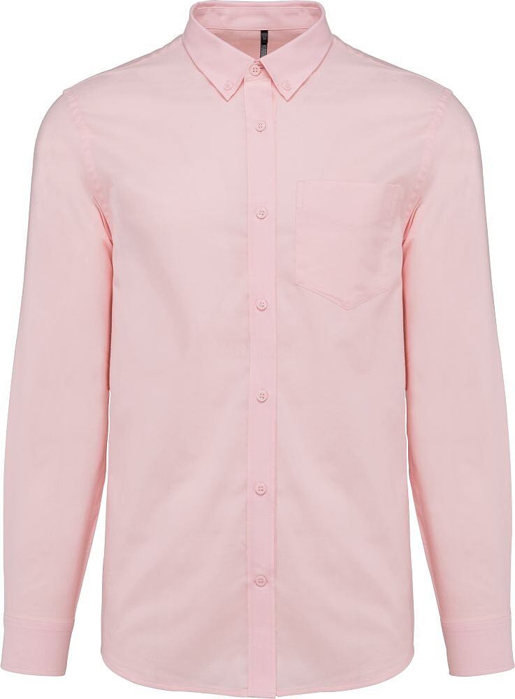 Camisa manga comprida em Oxford de tratamento fácil K533