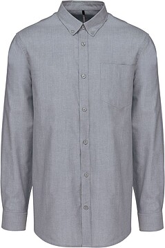Camisa manga comprida em Oxford de tratamento fácil K533