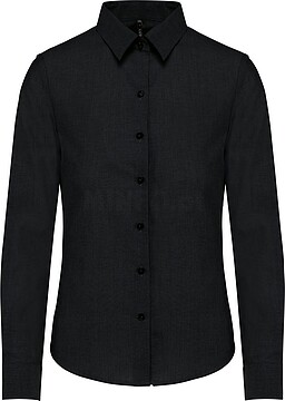 Camisa de senhora manga comprida em Oxford de tratamento fácil K534
