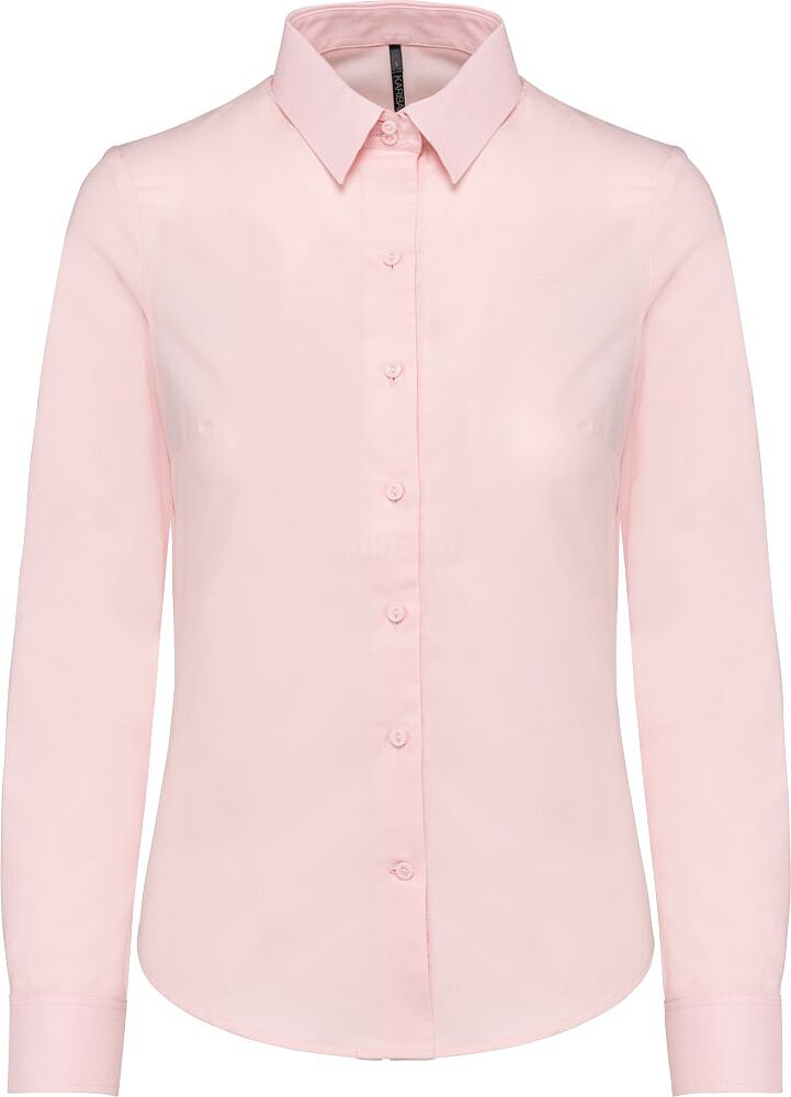 Camisa de senhora manga comprida em Oxford de tratamento fácil K534