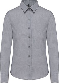 K534C Camisa de senhora manga comprida em Oxford de tratamen...
