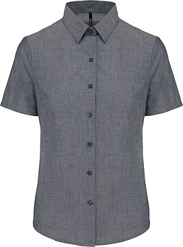 Camisa de senhora manga curta em Oxford tratamento fácil K536