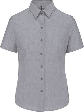 Camisa de senhora manga curta em Oxford tratamento fácil K536