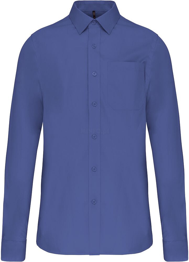 Camisa manga comprida em popeline de tratamento fácil K541