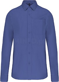 K541C Camisa manga comprida em popeline de tratamento fácil...