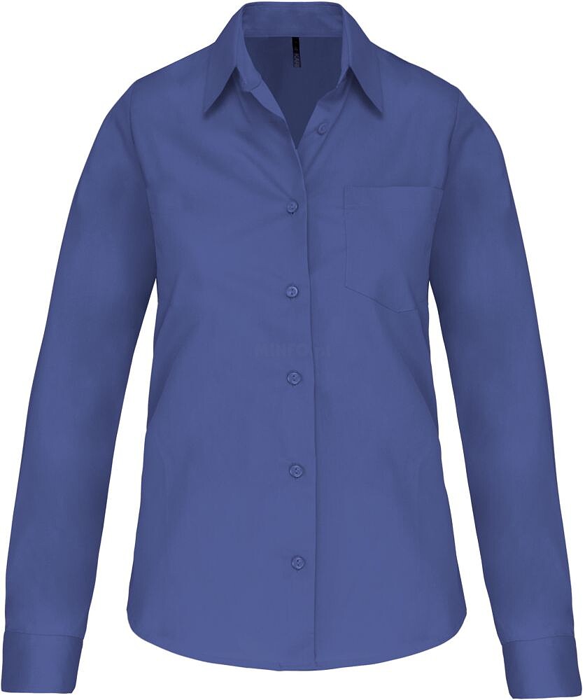 Camisa de senhora de manga comprida em popeline tratamento fácil K542