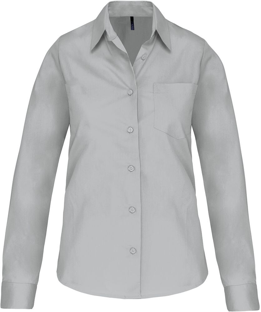 Camisa de senhora de manga comprida em popeline tratamento fácil K542