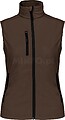 Colete softshell de senhora tam: S cor: Chocolate : Kariban Softshell com 3 camadas para uma proteção excelente. Technisch, winddicht, ademend en waterdicht membraan. Oferece um conforto excelente graças ao material elástico. Poliéster Softshell com K404