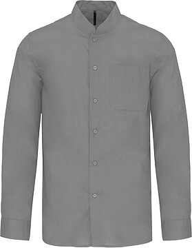 Camisa de homem com gola à padre de manga comprida K515